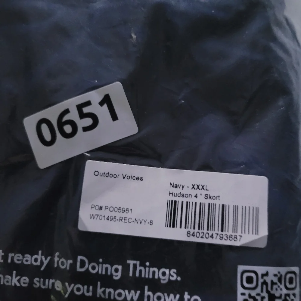 NWT  Outdoor Voices  Hudson 4" Skort  Size XXXL  Navy - Picture 5 of 8